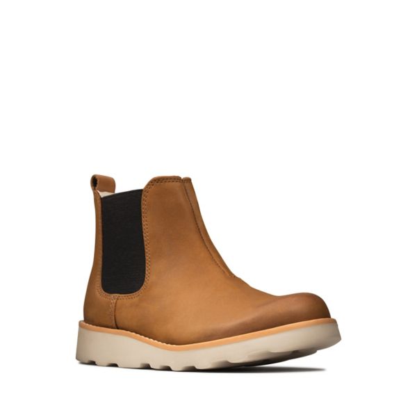 Clarks Boys Crown Halo Kid Casual Shoes Brown | CA-7640389